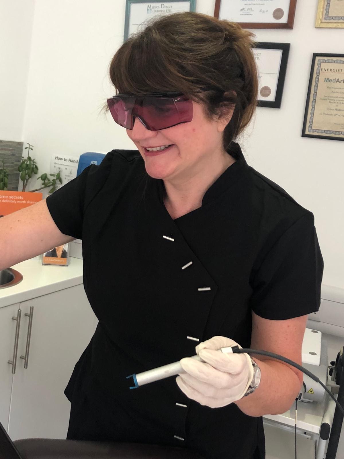 Vale Laser Aesthetics practitioner with laser equipment